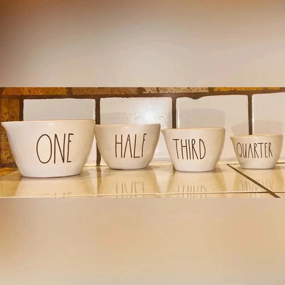 Rae Dunn Artisans Collection Handcrafted Ceramic Nesting Measuring Cups NWTS - Picture 4 of 9